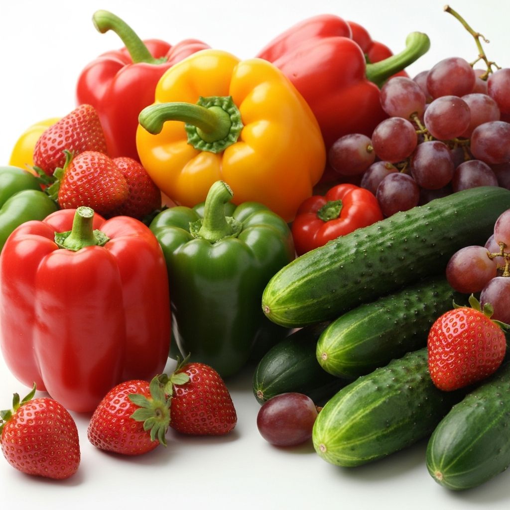 Fresh vegetables and fruits